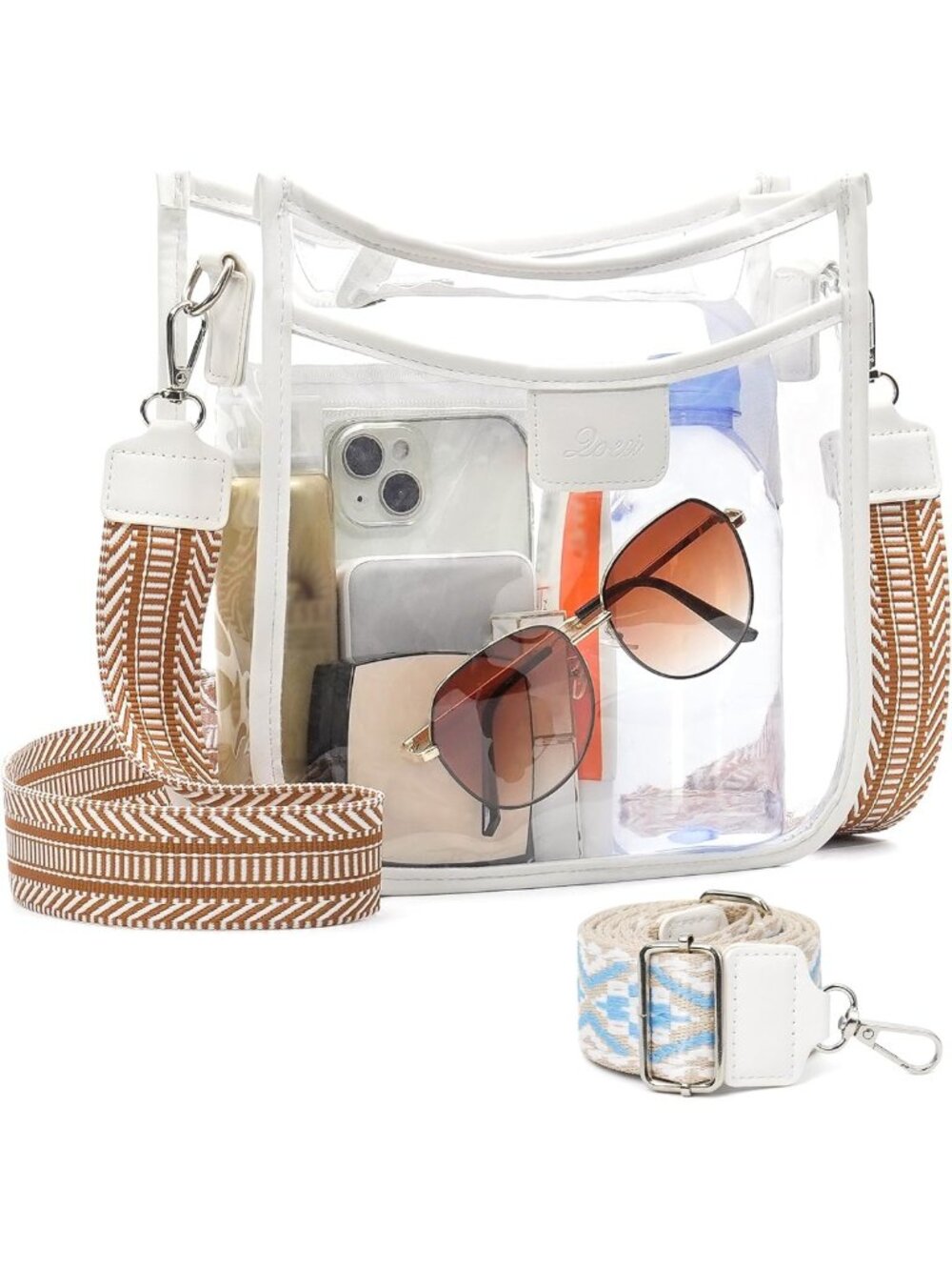 Clear Stadium Bag with 3 Pockets & 2 Long Straps - Concert & Event Ready